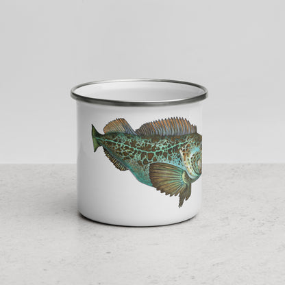 Lingcod Enamel Camp Mug